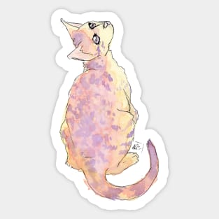 Sunset Kitten Sticker